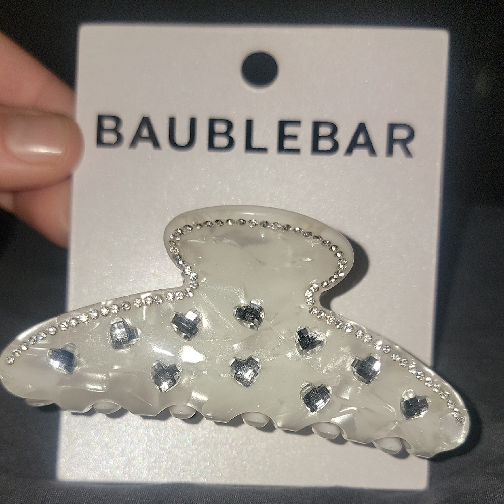 BaubleBar White Crystal Embellished Hair Clip